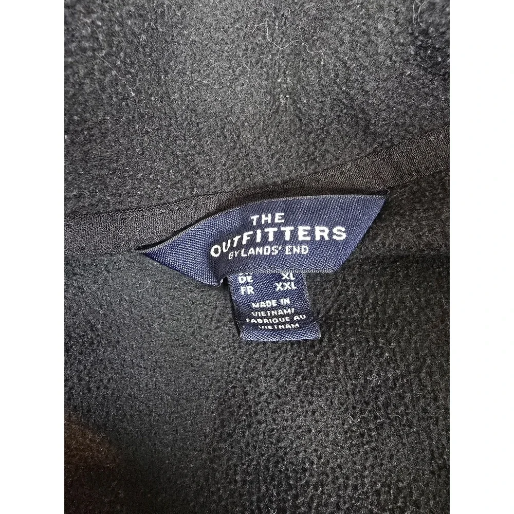 The Outfitters By Lands End Black Titos Vodka Fleece 1/4 Zip XL